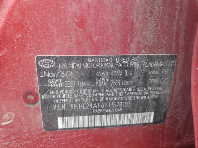 Photo 9 VIN: 5NPE24AF6HH528103 - HYUNDAI SONATA SE 