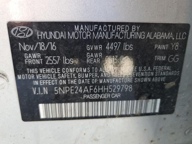 Photo 9 VIN: 5NPE24AF6HH529798 - HYUNDAI SONATA SE 