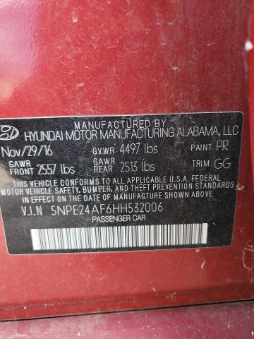 Photo 12 VIN: 5NPE24AF6HH532006 - HYUNDAI SONATA SE 