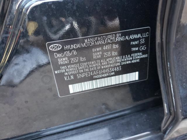 Photo 9 VIN: 5NPE24AF6HH534483 - HYUNDAI SONATA SE 