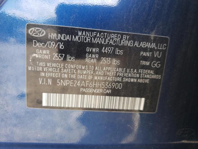 Photo 11 VIN: 5NPE24AF6HH536900 - HYUNDAI SONATA 