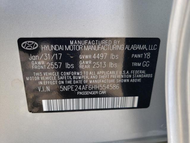 Photo 12 VIN: 5NPE24AF6HH554586 - HYUNDAI SONATA SE 