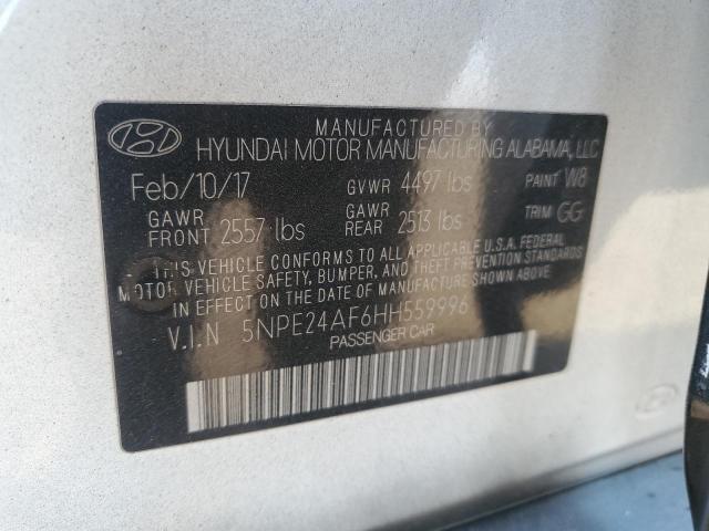 Photo 11 VIN: 5NPE24AF6HH559996 - HYUNDAI SONATA SE 