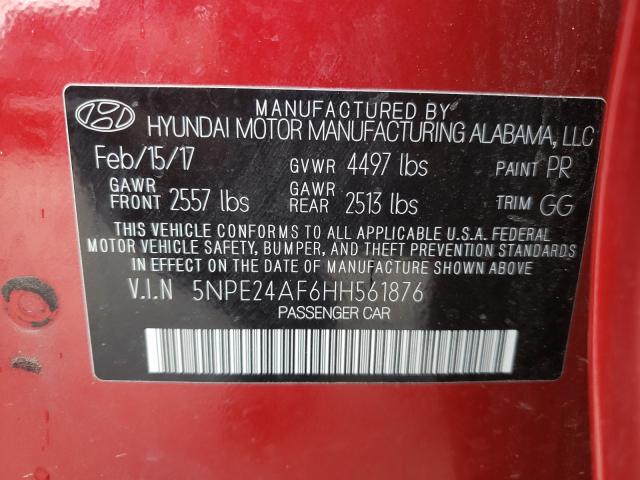 Photo 9 VIN: 5NPE24AF6HH561876 - HYUNDAI SONATA SE 