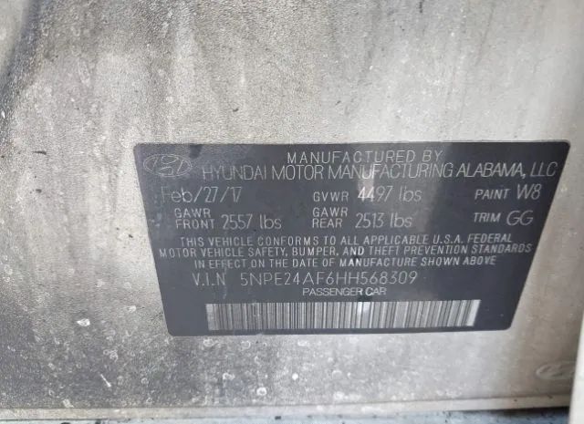 Photo 8 VIN: 5NPE24AF6HH568309 - HYUNDAI SONATA 