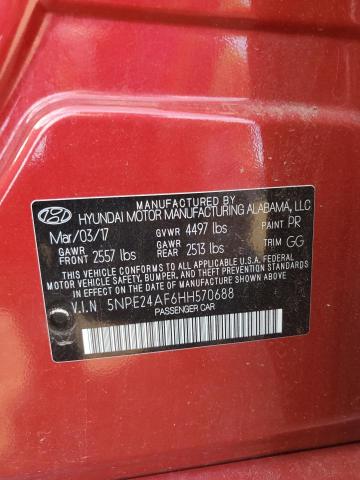 Photo 11 VIN: 5NPE24AF6HH570688 - HYUNDAI SONATA 