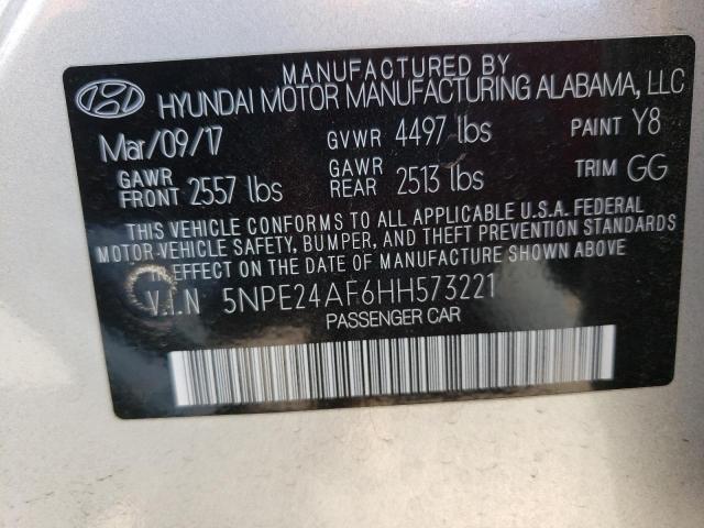 Photo 12 VIN: 5NPE24AF6HH573221 - HYUNDAI SONATA SE 