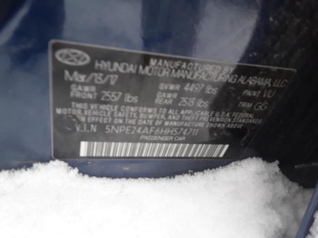 Photo 9 VIN: 5NPE24AF6HH574711 - HYUNDAI SONATA SE 