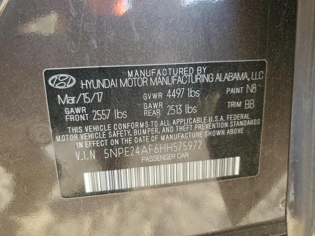 Photo 11 VIN: 5NPE24AF6HH575972 - HYUNDAI SONATA SE 