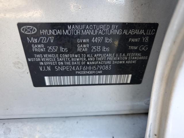 Photo 11 VIN: 5NPE24AF6HH579083 - HYUNDAI SONATA 