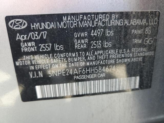 Photo 12 VIN: 5NPE24AF6HH584624 - HYUNDAI SONATA 