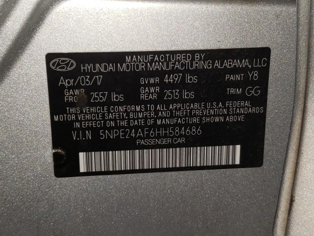 Photo 9 VIN: 5NPE24AF6HH584686 - HYUNDAI SONATA SE 