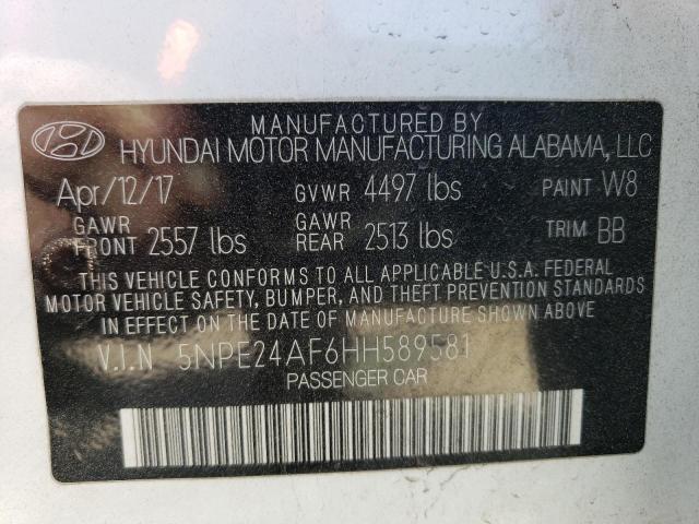 Photo 11 VIN: 5NPE24AF6HH589581 - HYUNDAI SONATA 