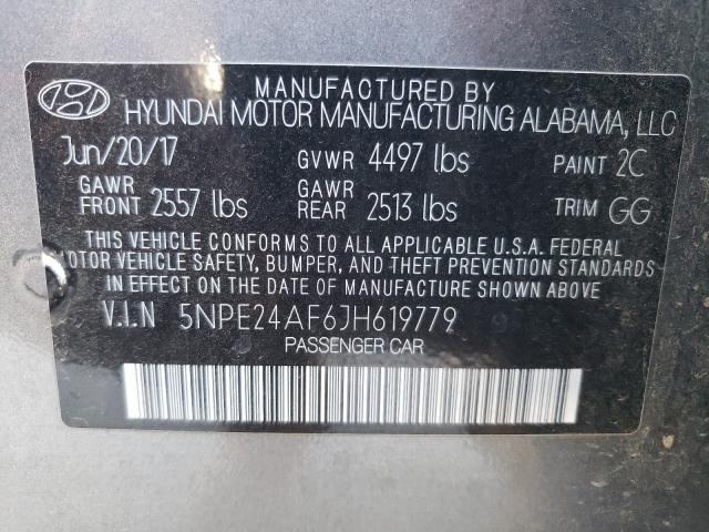 Photo 9 VIN: 5NPE24AF6JH619779 - HYUNDAI SONATA SE 