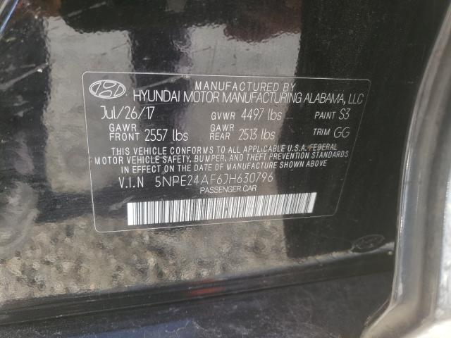 Photo 9 VIN: 5NPE24AF6JH630796 - HYUNDAI SONATA SE 