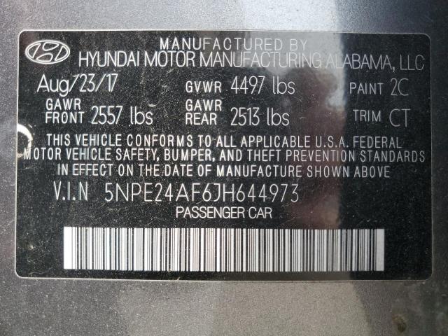 Photo 11 VIN: 5NPE24AF6JH644973 - HYUNDAI SONATA 