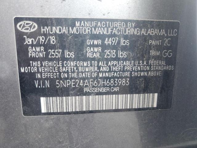 Photo 11 VIN: 5NPE24AF6JH683983 - HYUNDAI SONATA SE 