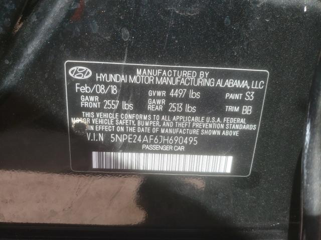 Photo 9 VIN: 5NPE24AF6JH690495 - HYUNDAI SONATA SE 