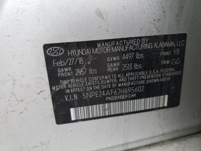 Photo 11 VIN: 5NPE24AF6JH695602 - HYUNDAI SONATA 