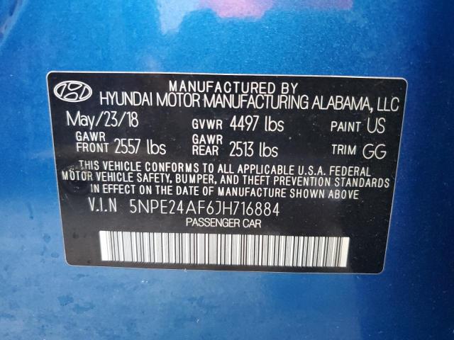 Photo 12 VIN: 5NPE24AF6JH716884 - HYUNDAI SONATA SE 