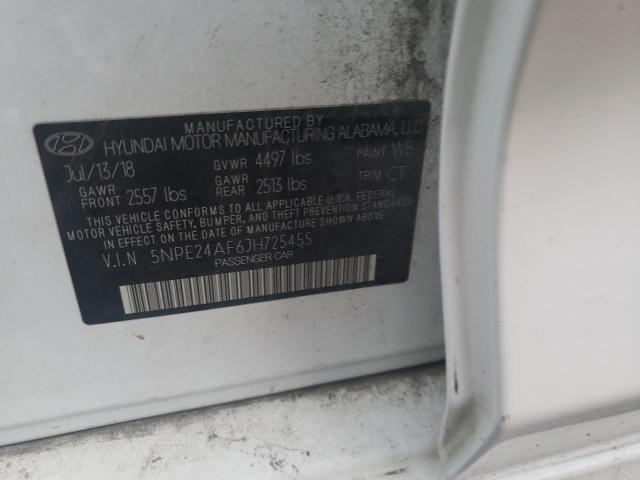 Photo 9 VIN: 5NPE24AF6JH725455 - HYUNDAI SONATA SE 