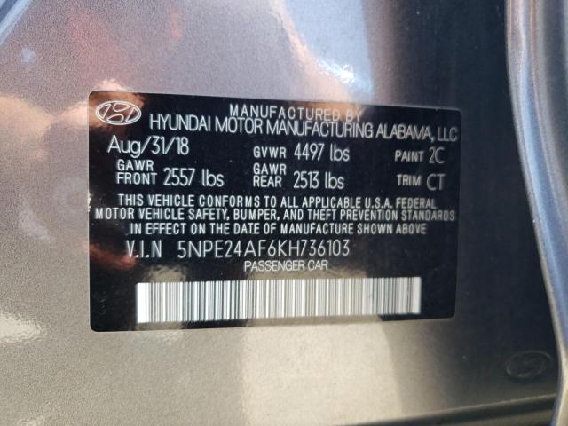 Photo 9 VIN: 5NPE24AF6KH736103 - HYUNDAI SONATA SE 