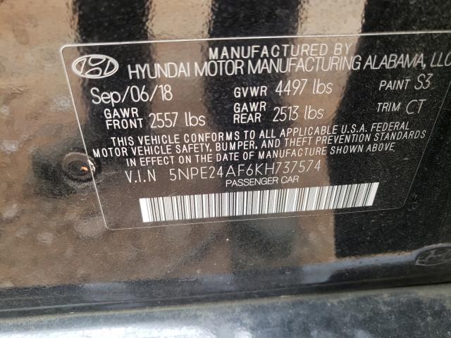 Photo 9 VIN: 5NPE24AF6KH737574 - HYUNDAI SONATA SE 