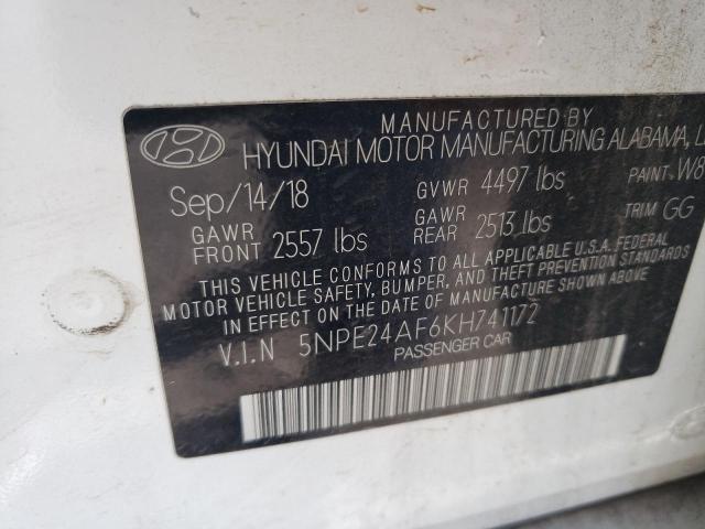 Photo 11 VIN: 5NPE24AF6KH741172 - HYUNDAI SONATA 