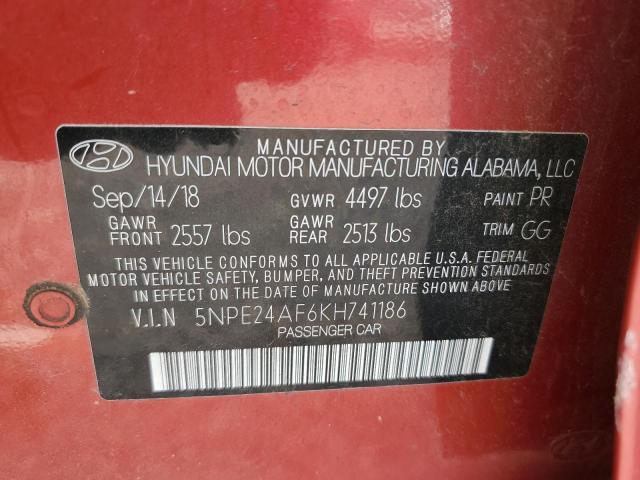 Photo 11 VIN: 5NPE24AF6KH741186 - HYUNDAI SONATA SE 