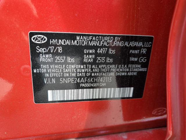 Photo 9 VIN: 5NPE24AF6KH742113 - HYUNDAI SONATA SE 