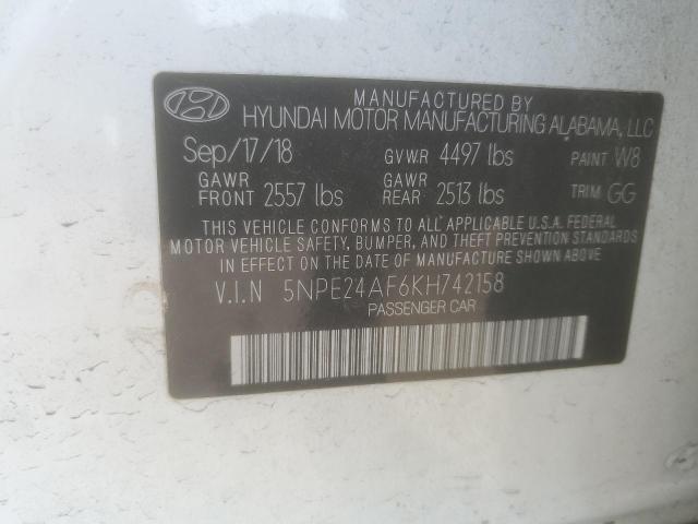 Photo 11 VIN: 5NPE24AF6KH742158 - HYUNDAI SONATA SE 