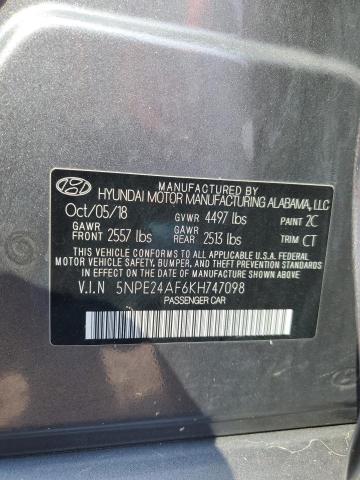 Photo 12 VIN: 5NPE24AF6KH747098 - HYUNDAI SONATA 