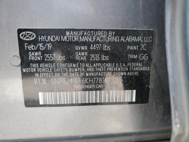 Photo 11 VIN: 5NPE24AF6KH778187 - HYUNDAI SONATA SE 