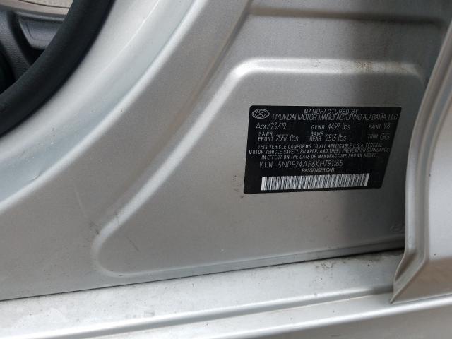 Photo 9 VIN: 5NPE24AF6KH791165 - HYUNDAI SONATA SE 