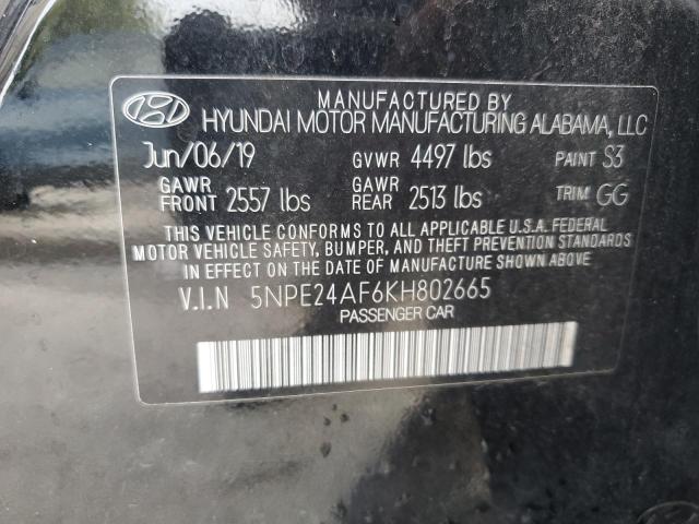 Photo 11 VIN: 5NPE24AF6KH802665 - HYUNDAI SONATA SE 