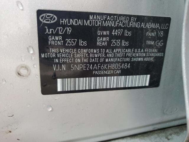 Photo 12 VIN: 5NPE24AF6KH805484 - HYUNDAI SONATA 