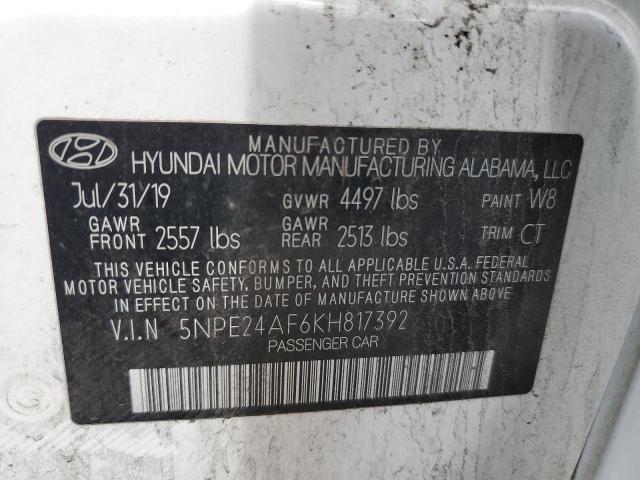 Photo 12 VIN: 5NPE24AF6KH817392 - HYUNDAI SONATA SE 