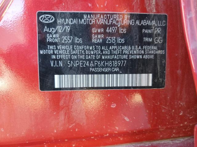 Photo 9 VIN: 5NPE24AF6KH818977 - HYUNDAI SONATA SE 