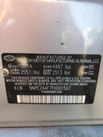 Photo 11 VIN: 5NPE24AF7FH001507 - HYUNDAI SONATA 