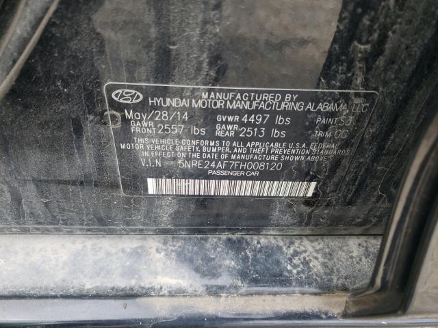 Photo 9 VIN: 5NPE24AF7FH008120 - HYUNDAI SONATA SE 