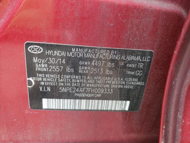 Photo 9 VIN: 5NPE24AF7FH009333 - HYUNDAI SONATA SE 