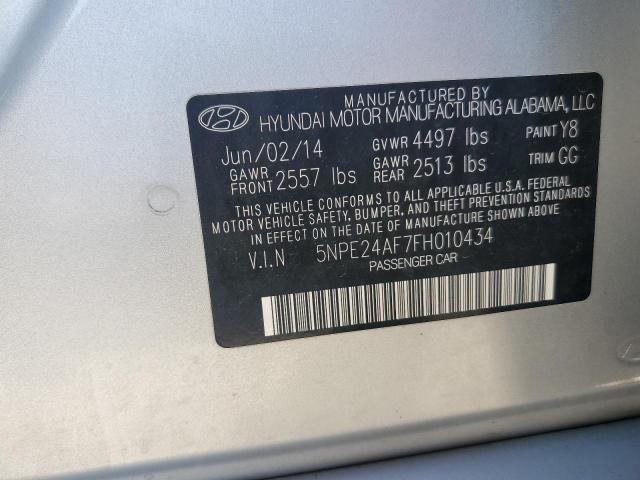 Photo 11 VIN: 5NPE24AF7FH010434 - HYUNDAI SONATA SE 