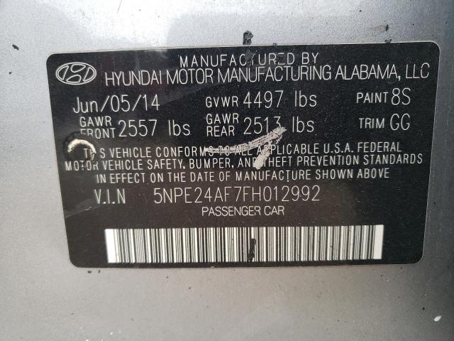 Photo 9 VIN: 5NPE24AF7FH012992 - HYUNDAI SONATA SE 