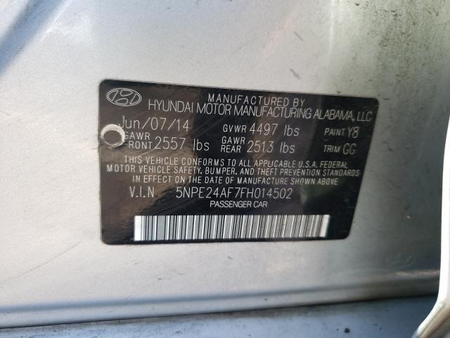 Photo 9 VIN: 5NPE24AF7FH014502 - HYUNDAI SONATA SE 