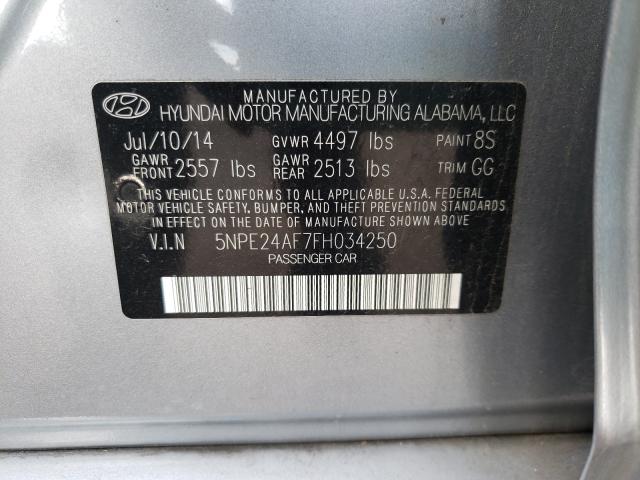 Photo 9 VIN: 5NPE24AF7FH034250 - HYUNDAI SONATA SE 