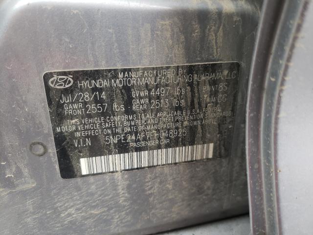 Photo 9 VIN: 5NPE24AF7FH048925 - HYUNDAI SONATA SE 