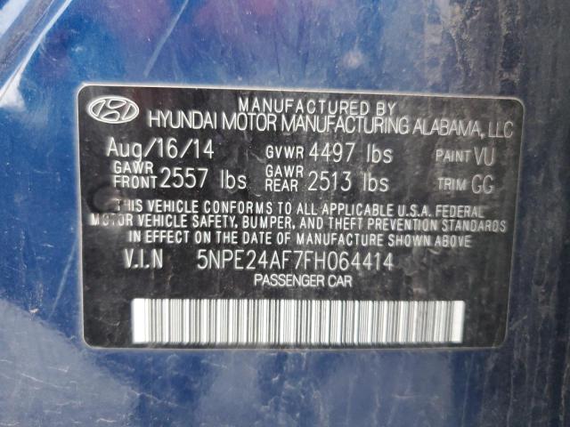 Photo 12 VIN: 5NPE24AF7FH064414 - HYUNDAI SONATA SE 