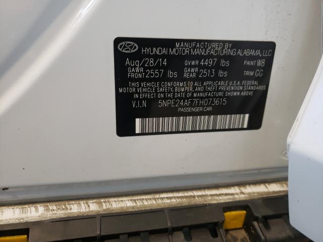 Photo 9 VIN: 5NPE24AF7FH073615 - HYUNDAI SONATA SE 