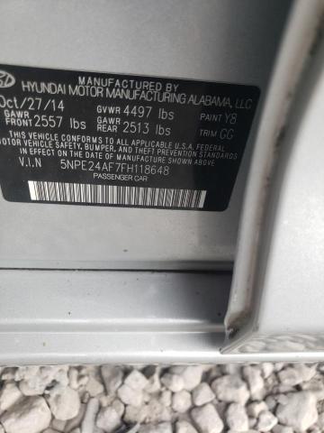 Photo 9 VIN: 5NPE24AF7FH118648 - HYUNDAI SONATA SE 