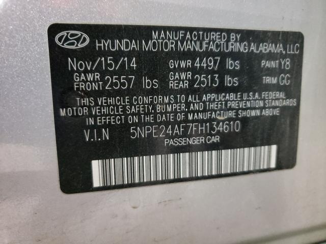 Photo 9 VIN: 5NPE24AF7FH134610 - HYUNDAI SONATA SE 